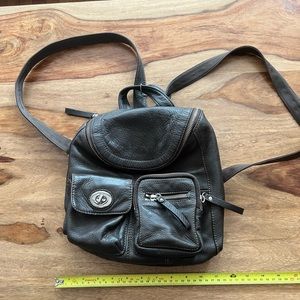 Gently used Danier leather smaller backpack